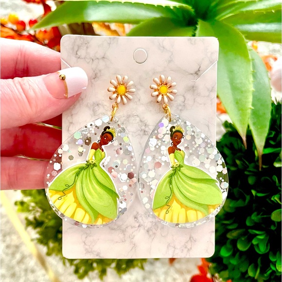 Tiana Acrylic Dangle Earrings - Picture 2 of 4